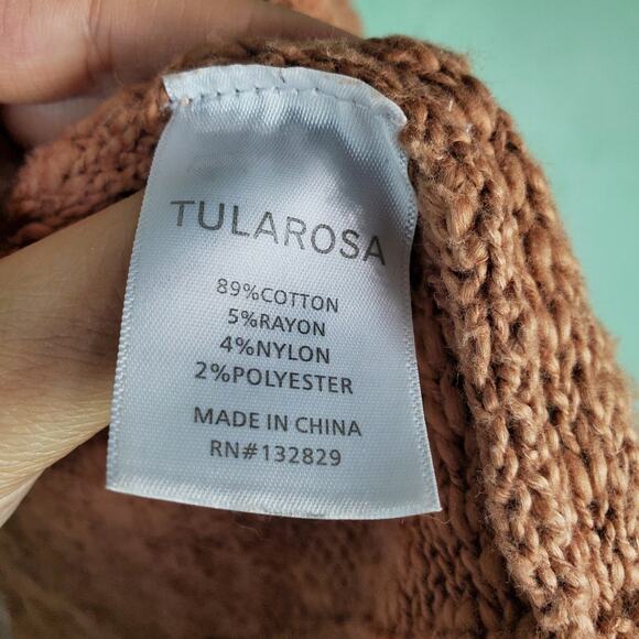 Tularosa Revolve Women's Camel Rumi Fringe Open Front Cardigan Size Small - Picture 5 of 6